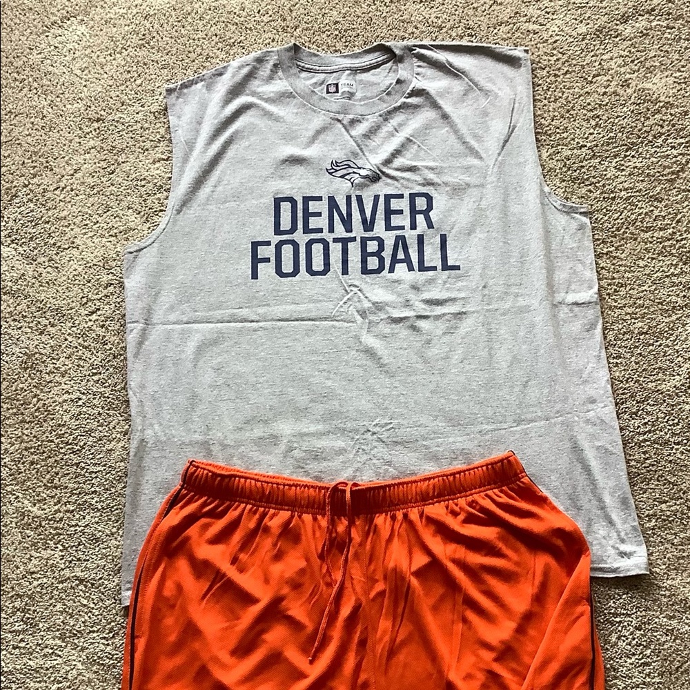 Denver Broncos Shorts and Sleeveless Shirt Combo